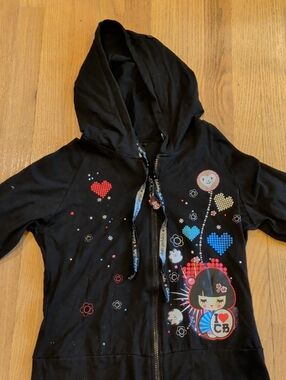 Vintage y2k Japan Celebrity Babe Zip Hoodie with